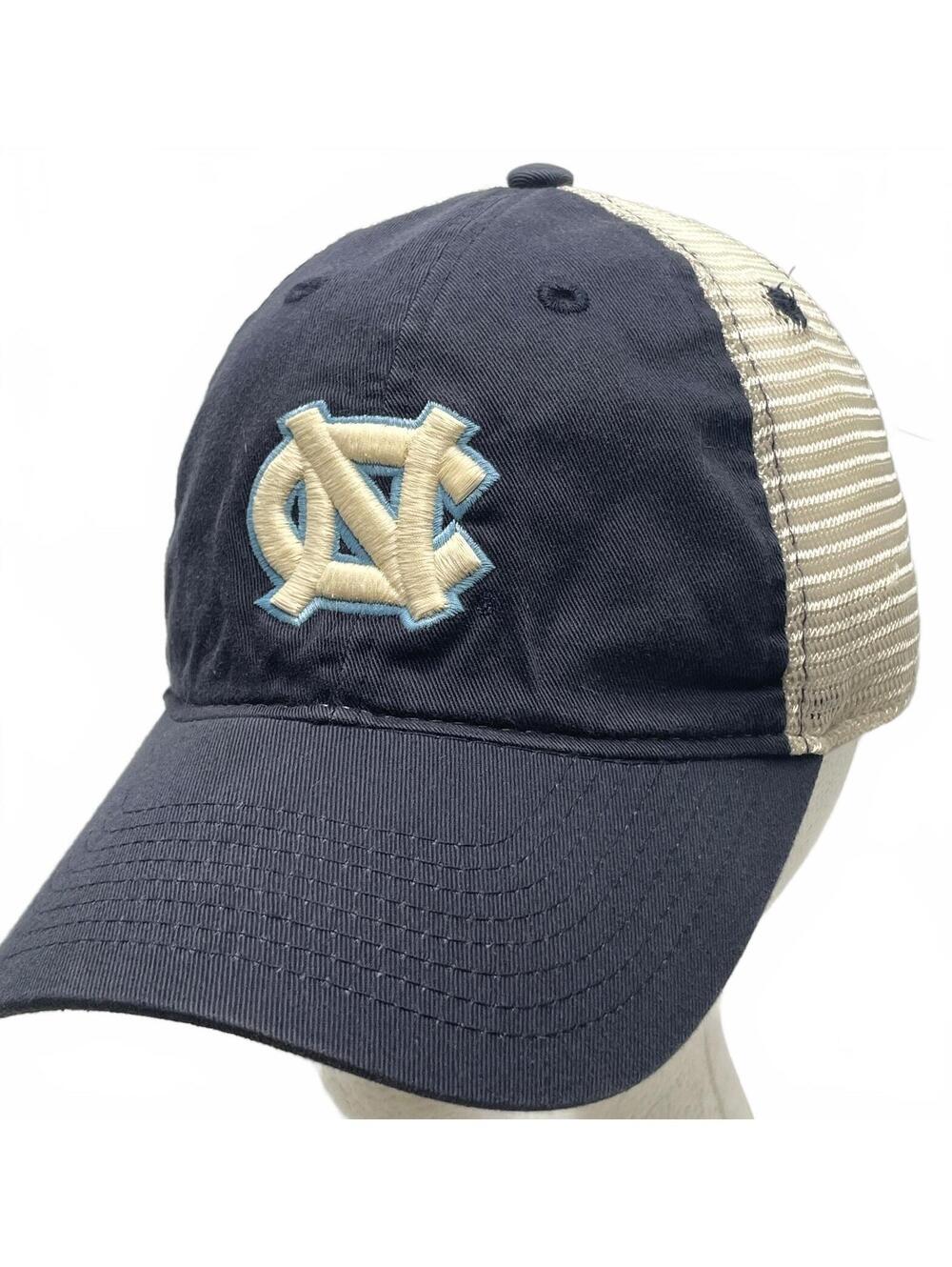 Vintage 1990's Legacy North Carolina Tar Heels Adjustable Mesh Trucker Cap Hat